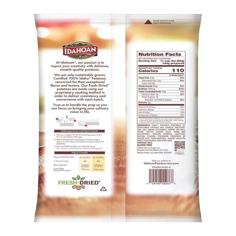 Idahoan Real Signature Mashed Potatoes, 31.5 Ounce -- 8 Per Case