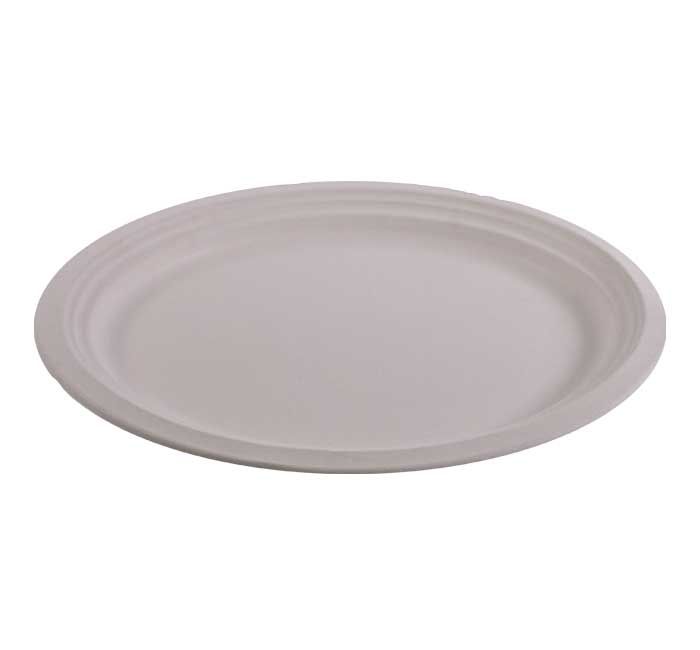 Kitch 24/7 White Compostable Oval Molded Fiber Paper Plate, 12 Inch X 10 Inch -- 500 Per Case