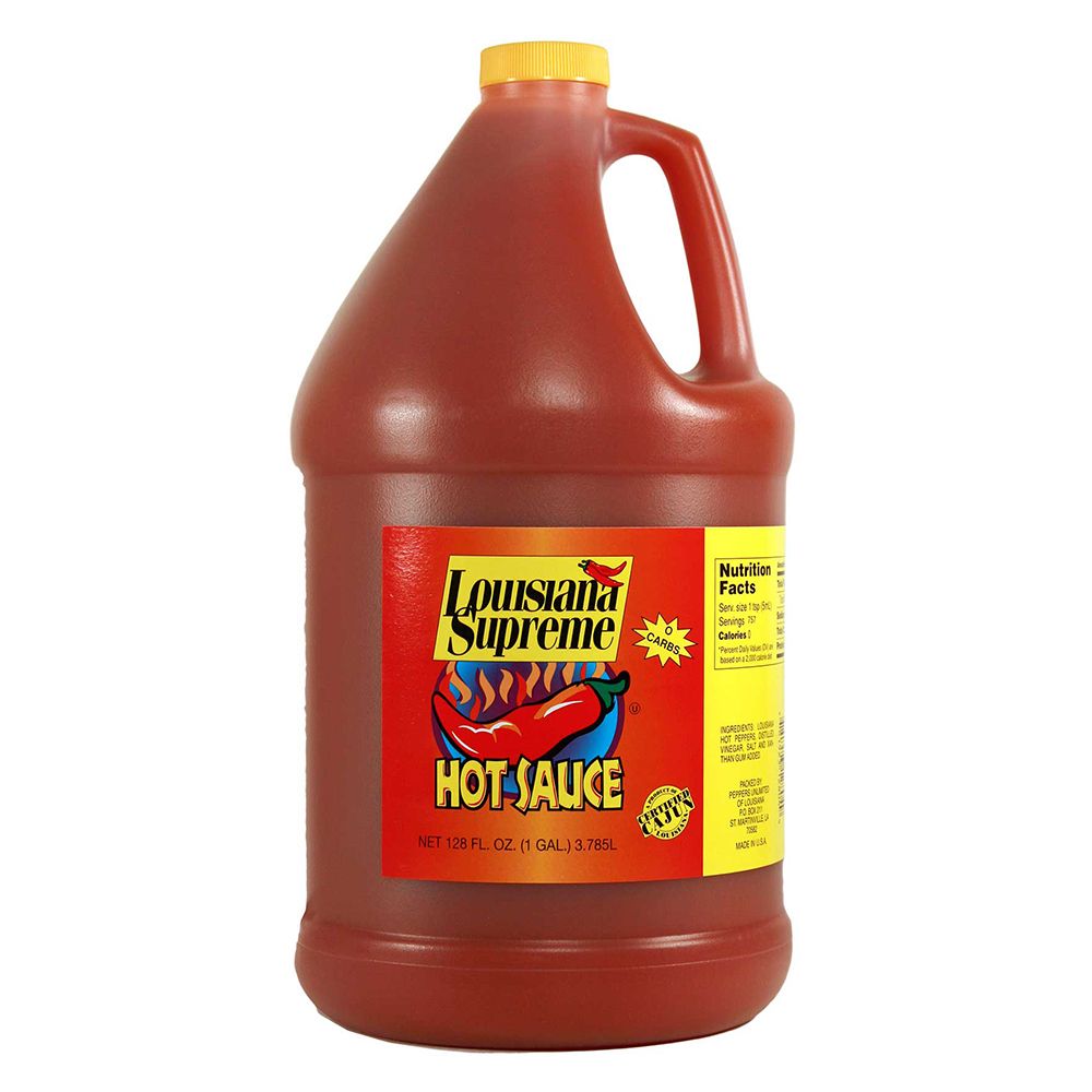 Louisiana Supreme Hot Sauce, 1 Gallon -- 4 Per Case
