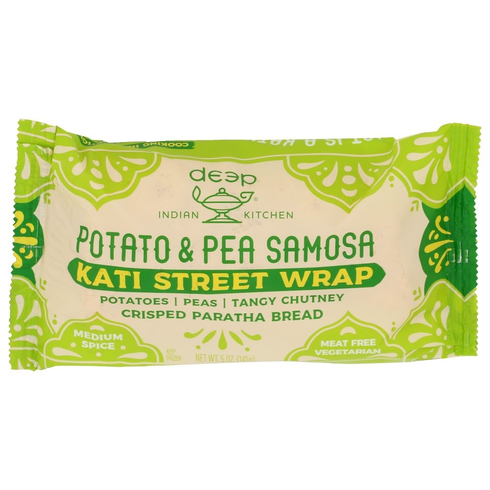 Deep Indian Kitchen Potato and Pea Samosa Kati Street Wrap, 5 Ounce -- 9 per case