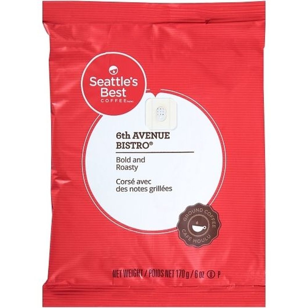 Seattles Best 6Th Avenue Bistro Ground Coffee - Portion Pack, 6 Ounce - 32 per case