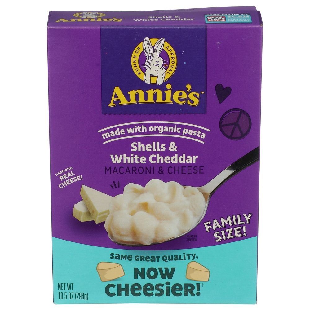 Annies Homegrown Shells and White Cheddar Macaroni and Cheese, 10.5 Ounce -- 6 per case