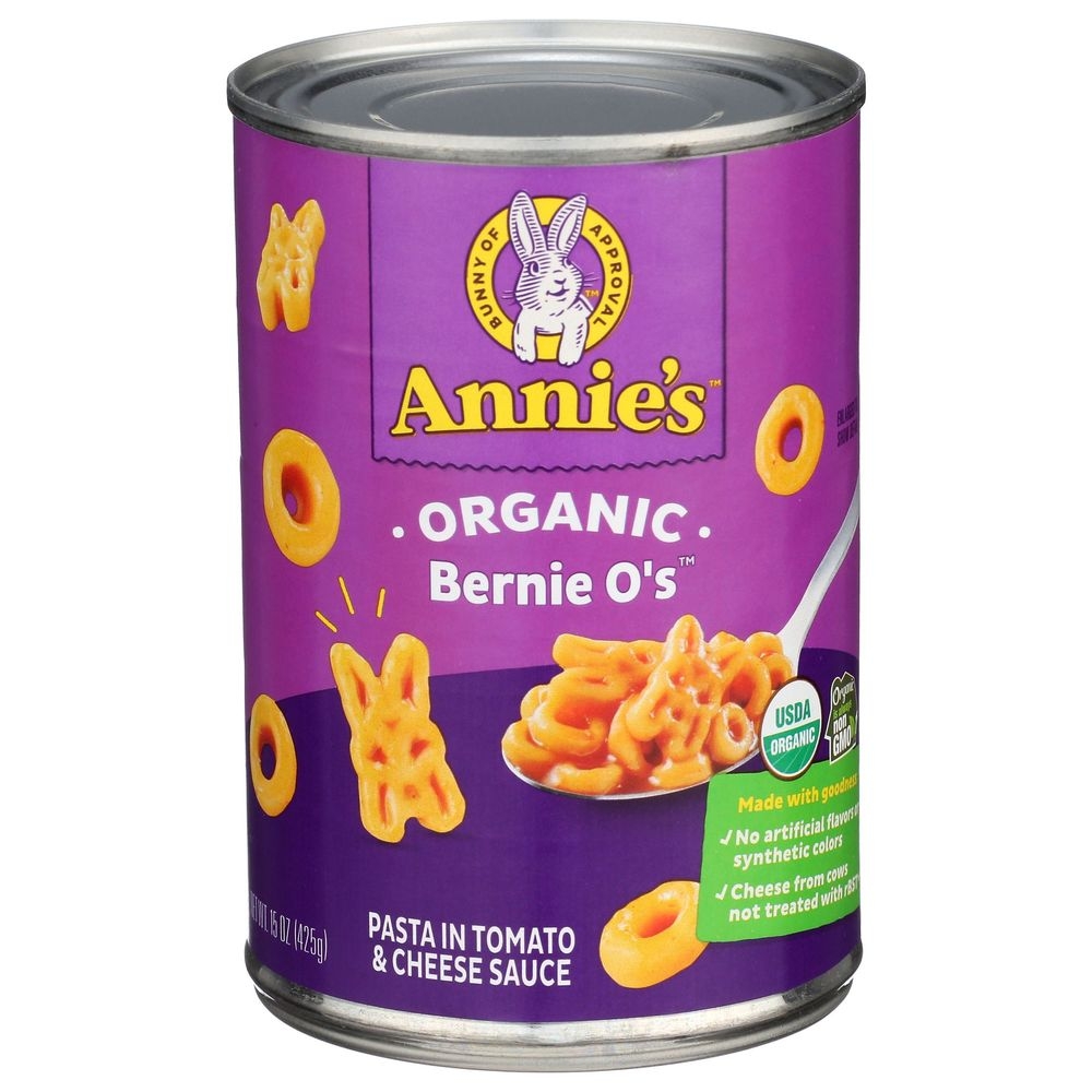 Annies Homegrown Organic Bernie Os Pasta in Tomato and Cheese Sauce, 15 Ounce -- 12 per case