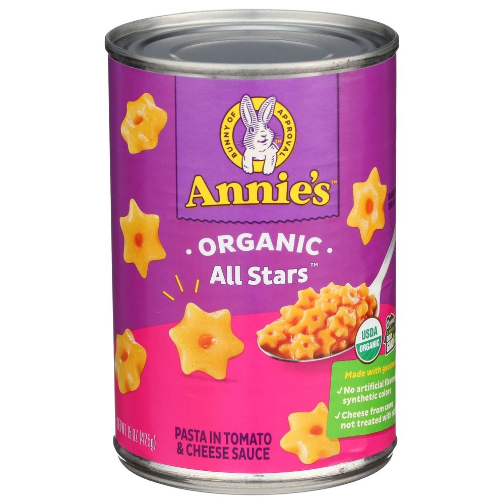 Annies Homegrown Organic All Stars Pasta in Tomato and Cheese Sauce, 15 Ounce -- 12 per case
