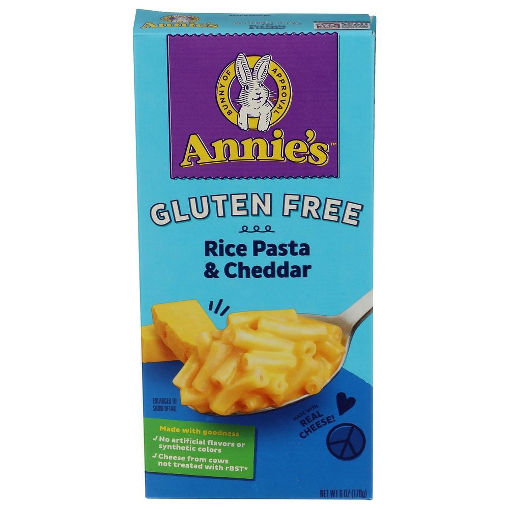 Annies Homegrown Organic Gluten Free Rice Pasta and Cheddar Mac and Cheese, 6 Ounce -- 12 per case