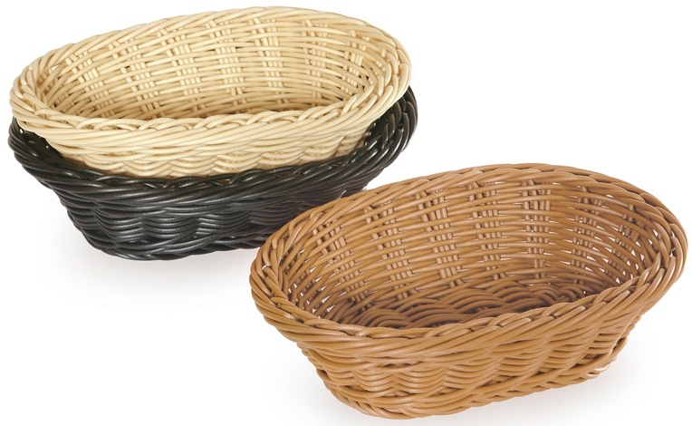 GET Enterprises Black Oval Basket, 9.25 x 6.75 inch -- 12 per case