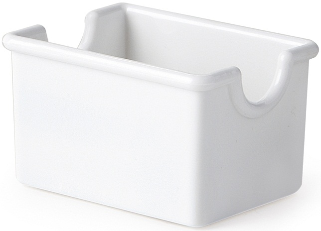 GET Enterprises SAN White Sugar Caddy, 3.5 x 2.5 inch -- 24 per case