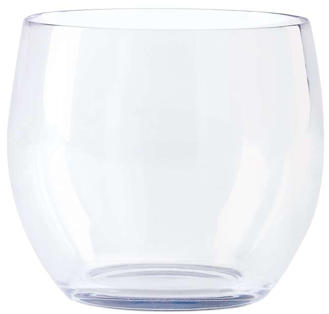 GET Enterprises SAN Clear Stemless Wine Glass, 8 Ounce -- 24 per case