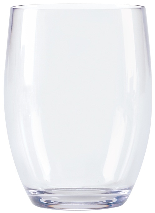 GET Enterprises SAN Clear Stemless Wine Glass, 12 Ounce -- 24 per case