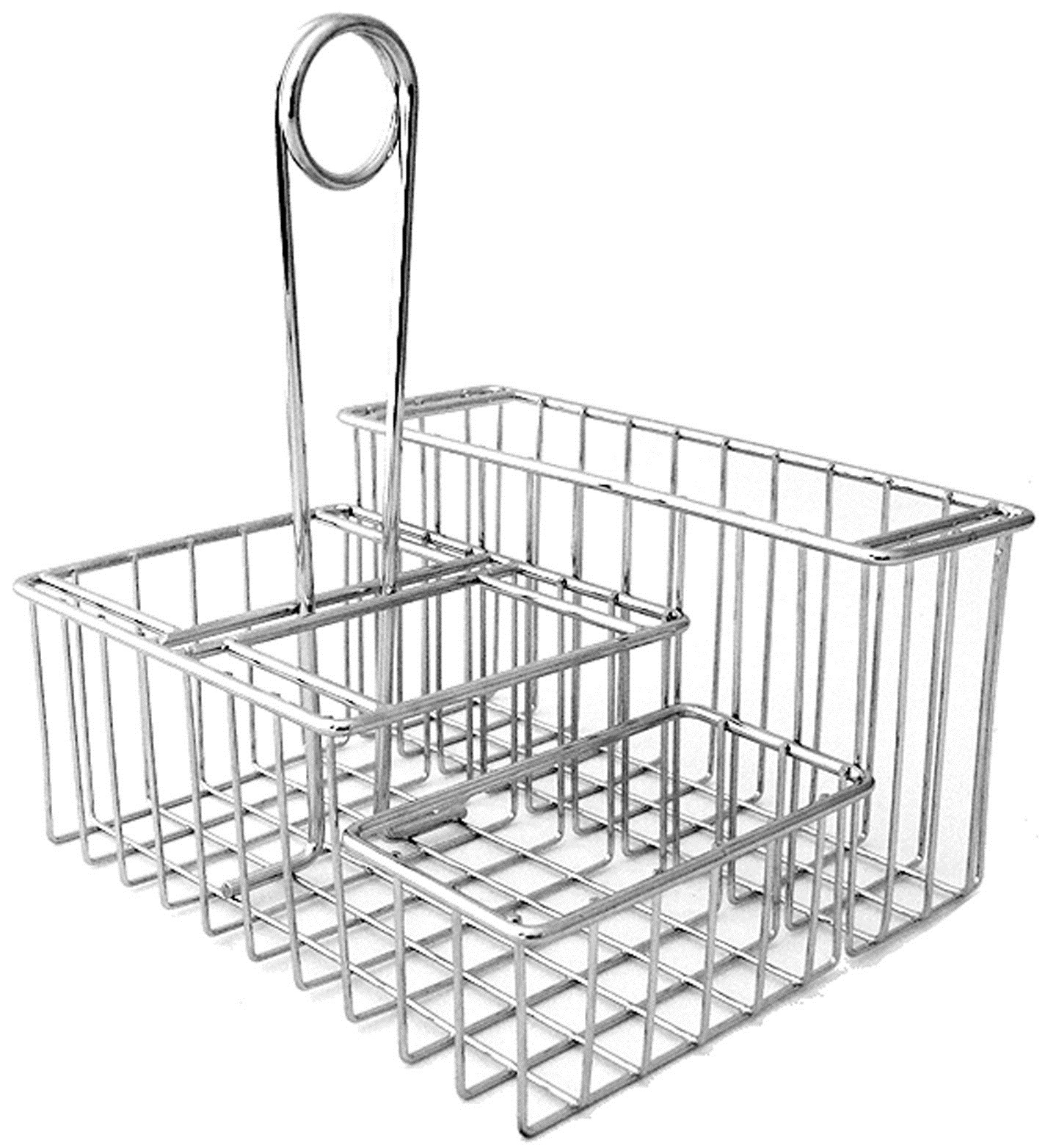 GET Enterprises Chrome 4-Compartment Caddy, 9 inch Tall -- 12 per case