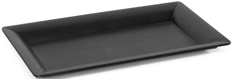 GET Enterprises Bake and Brew Melamine Black Display Tray, 12 x 21 inch -- 3 per case