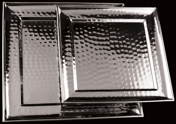 GET Enterprises Stainless Steel Square Serving Tray, 14 inch
