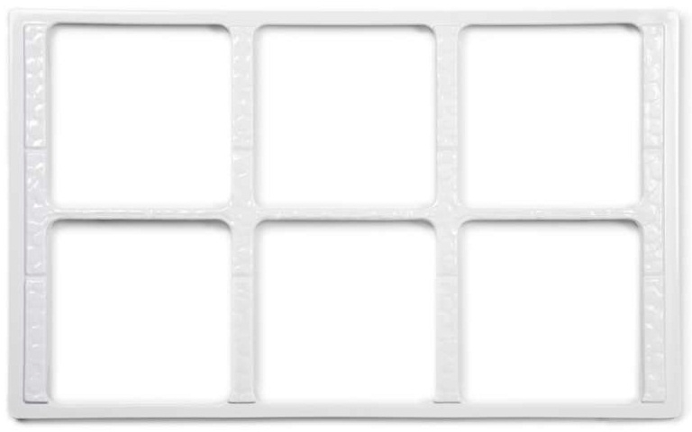 GET Enterprises Melamine White Full Size Tile with Six Cut Outs
