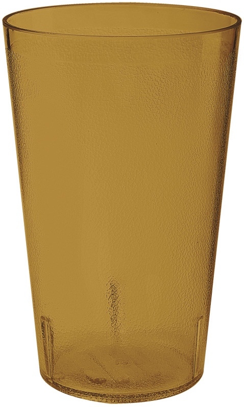 GET Enterprises SAN Plastic Amber Short Tumbler, 32 Ounce -- 48 per case