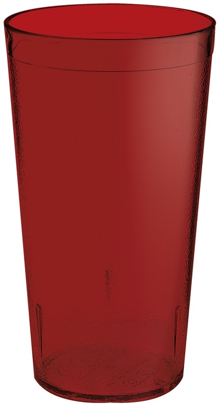 GET Enterprises SAN Plastic Red Textured Tumbler, 12 Ounce -- 72 per case