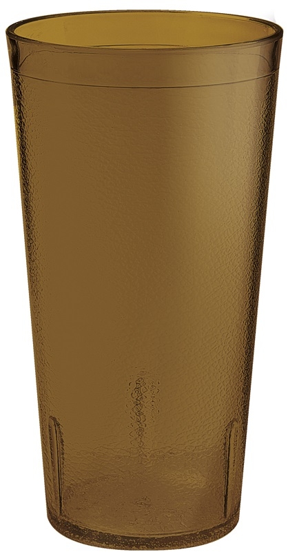 GET Enterprises SAN Plastic Amber Textured Tumbler, 16 Ounce -- 72 per case