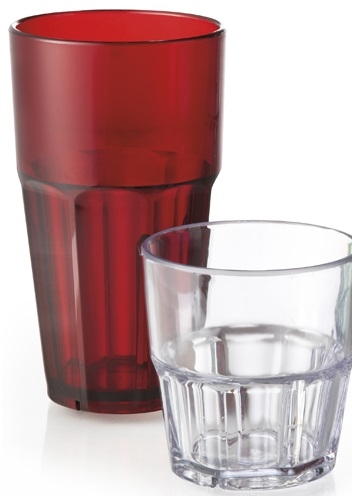 GET Enterprises Bahama SAN Plastic Red Rock Tumbler, 9 Ounce -- 72 per case