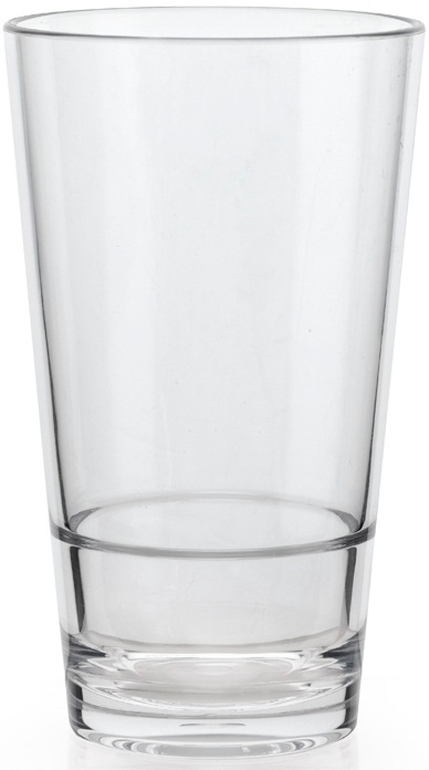 GET Enterprises SAN Clear Stackable Pint Glass, 16 Ounce -- 24 per case