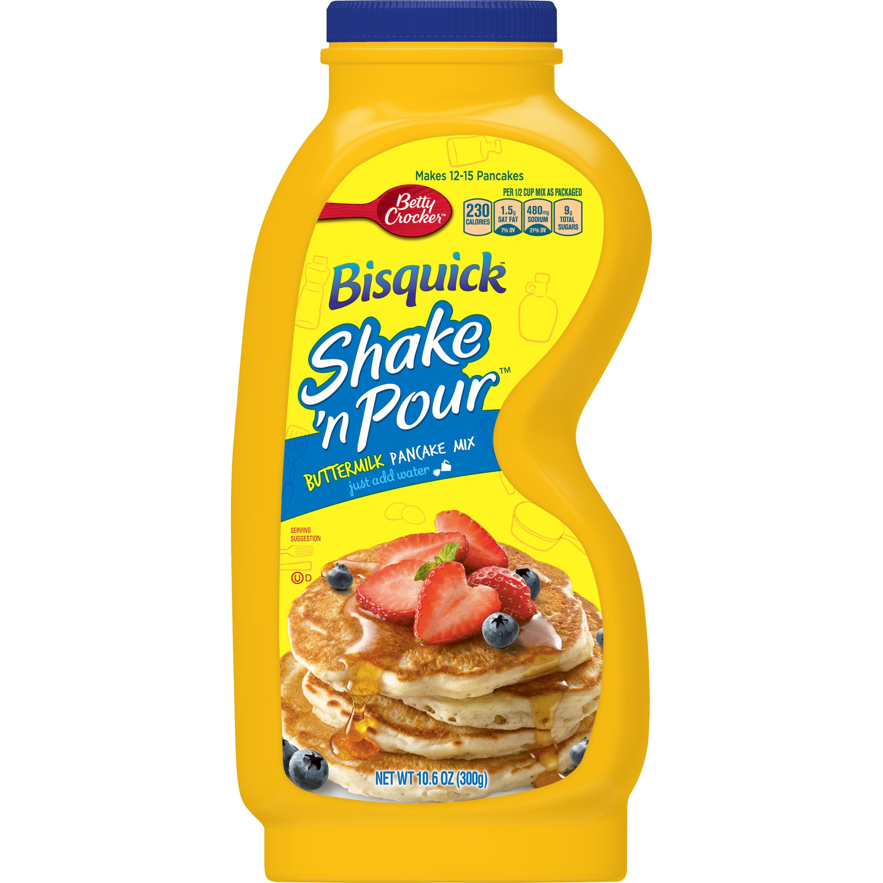 Bisquick Shake N Pour Buttermilk Pancake Mix, 10.6 Ounce -- 8 per case.