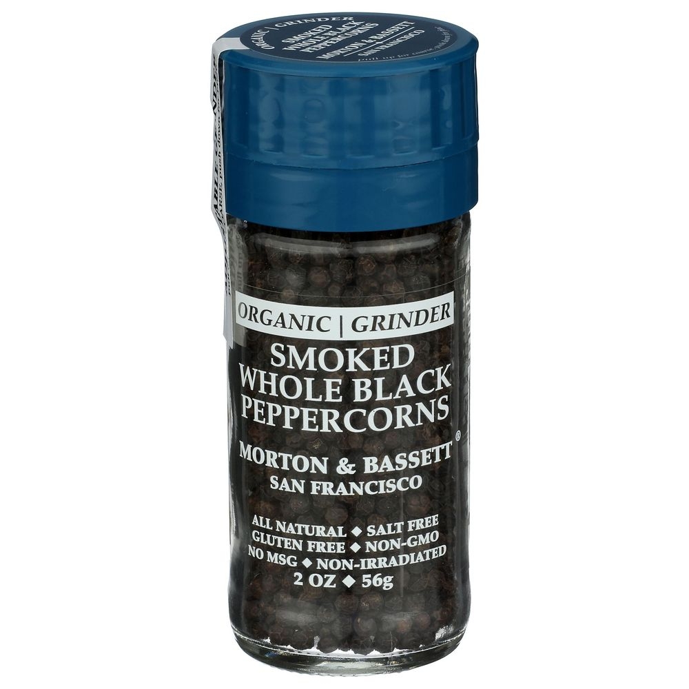 Morton and Bassett Spices Organic Smoked Peppercorn with Grinder, 2 Ounce -- 3 per case