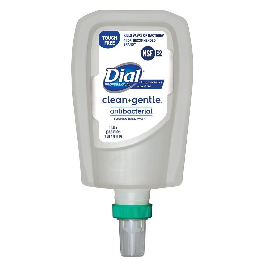 Dial Basics Clean + Gentle Antibacterial Foaming Hand Wash Refill FIT Touch Free Dispenser, 1 Liter -- 3 per case.