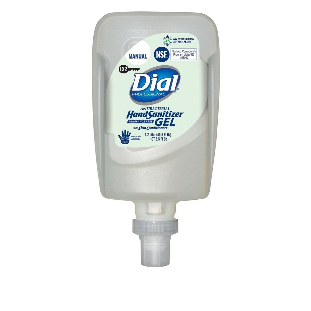 Dial Antibacterial Foam Hand Sanitizer Refill FIT x2 Touch Free Dispenser, 1.2 Liter -- 3 per case.