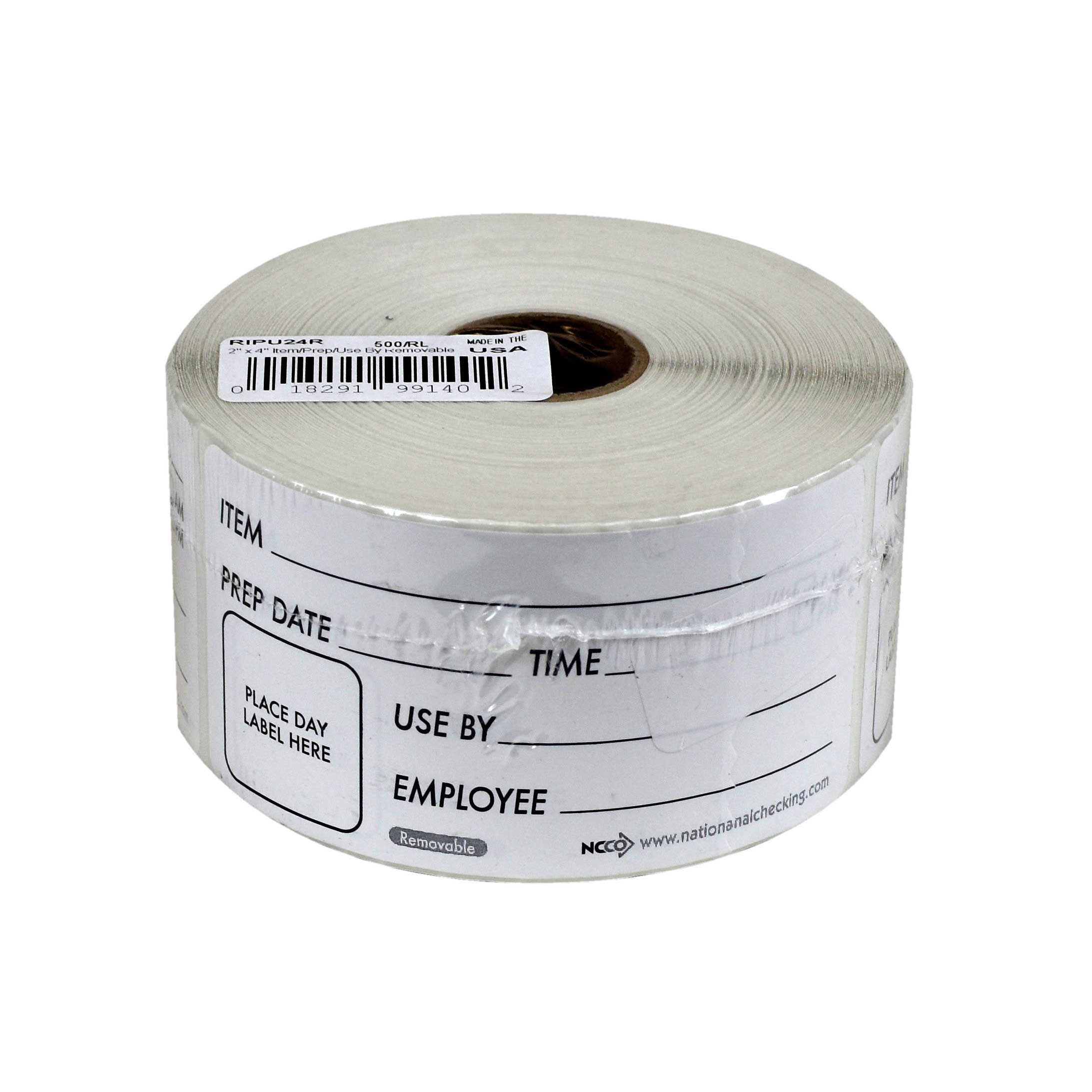 National Checking Company Dateit Item/Prep Date/Use By Removable Label, 2 x 4 inch -- 500 per case.