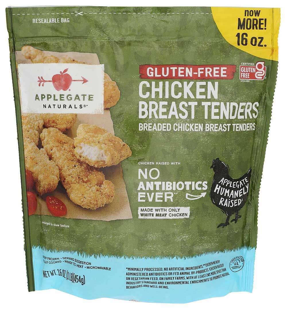 Applegate Gluten Free Chicken Breast Tenders, 16 Ounce -- 6 per case