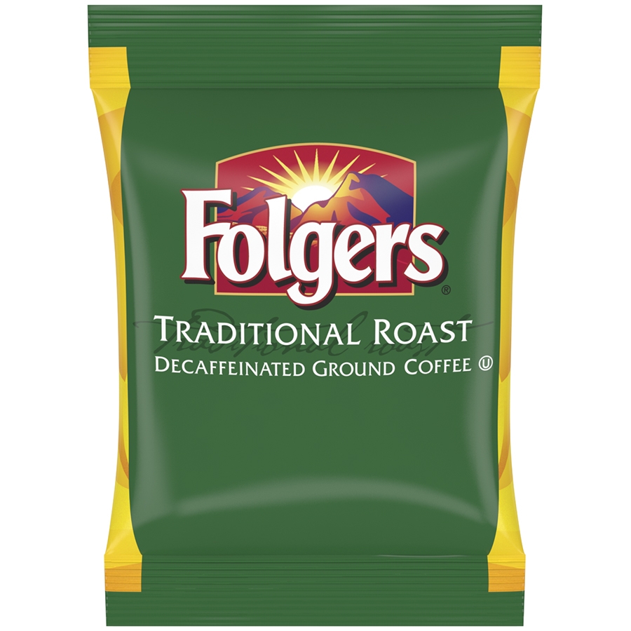 Folgers Decaffeinated Traditional Roast Ground Coffee, 2 Ounce -- 42 per case.