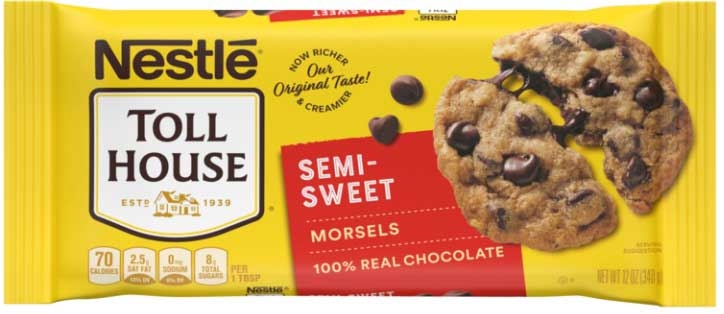 Nestle Toll House Semi Sweet Chocolate Morsels, 12 Ounce -- 24 per case