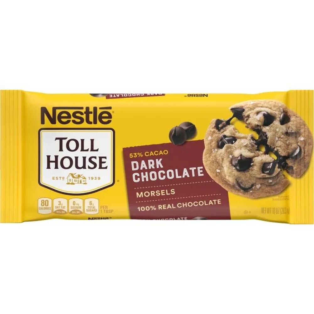 Tollhouse Dark Chocolate Baking Morsels, 10 Ounce -- 24 per case