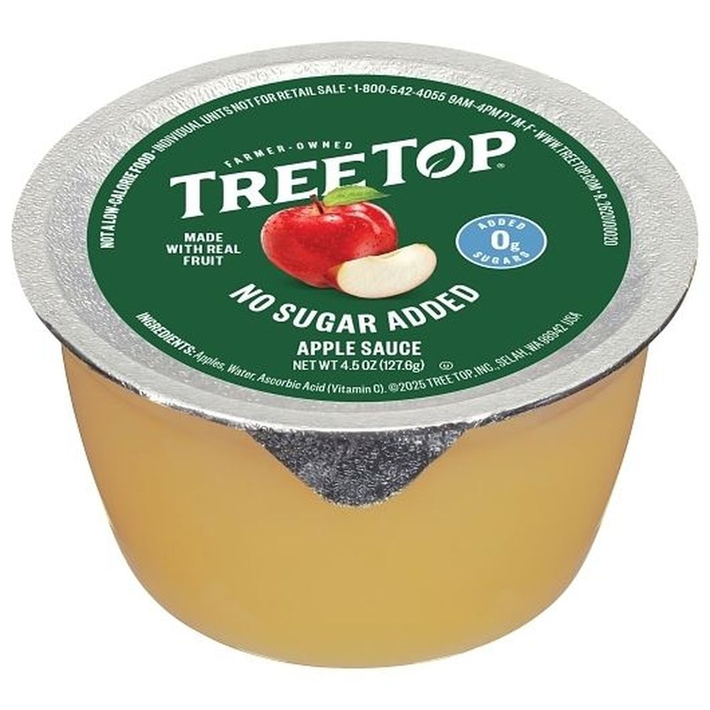 Tree Top No Sugar Added Apple Sauce, 4.5 Ounce - 72 per case