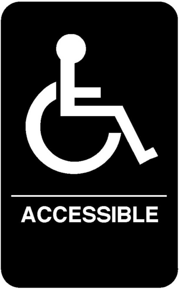 Vollrath Accessible Braille Sign