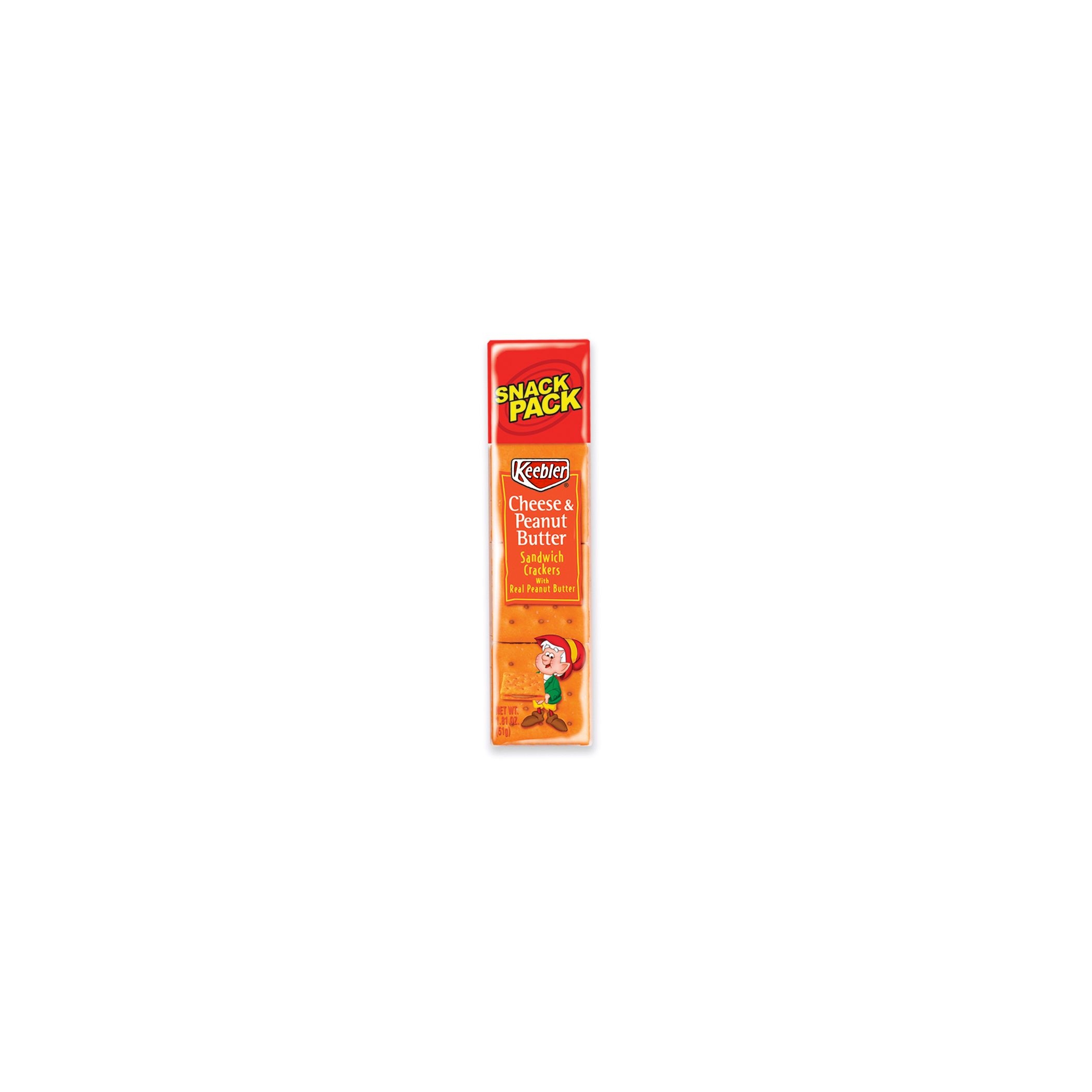 Keebler Cheese and Peanut Butter Sandwich Cracker, 1.8 Ounce -- 144 per case.