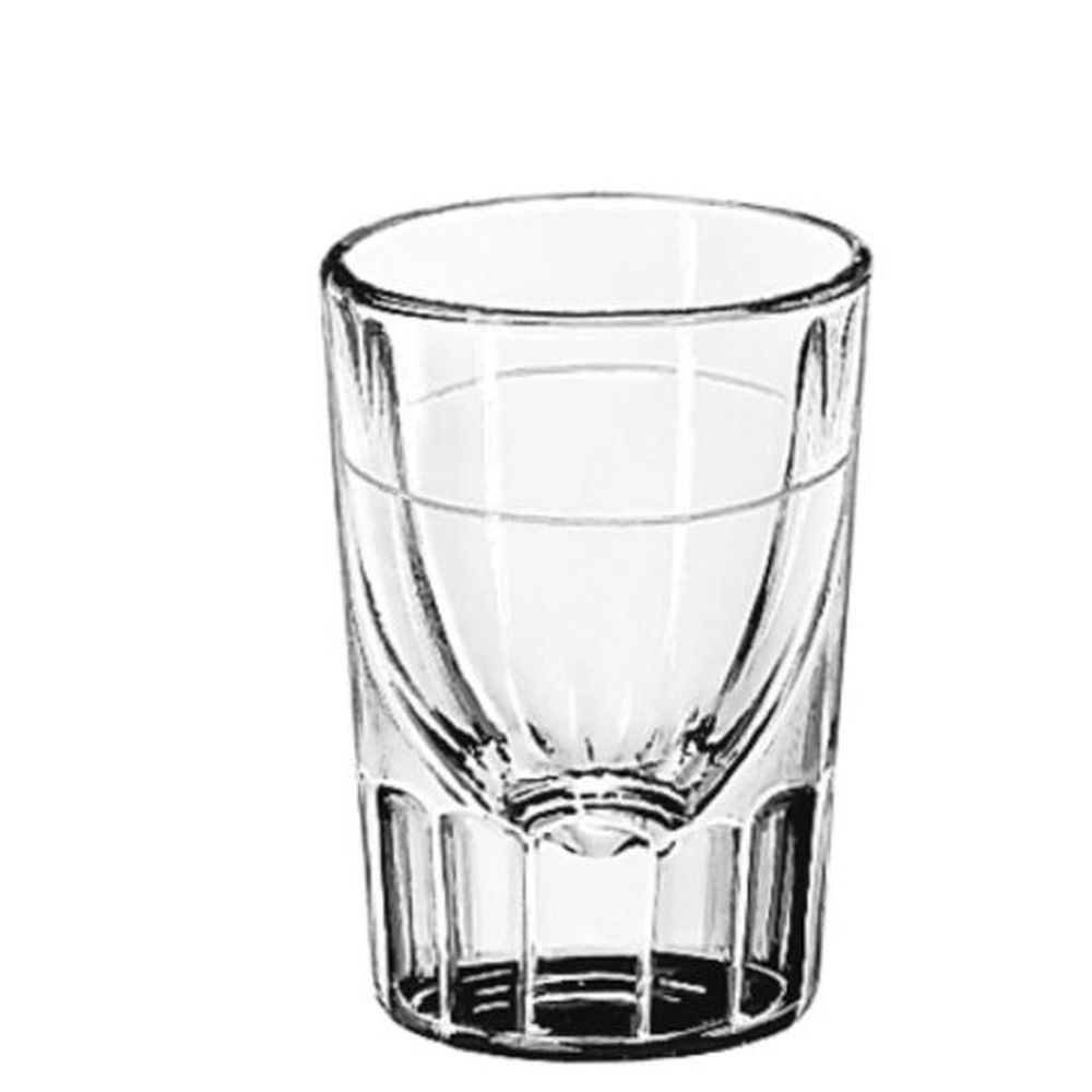 Libbey 5135/S0617 1.25 Ounce Fluted Lined Whiskey Glass, 48 count