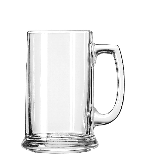 Libbey 5011 Glass Mug Blue Ribbon, 15.5 Ounce -- 12 per case