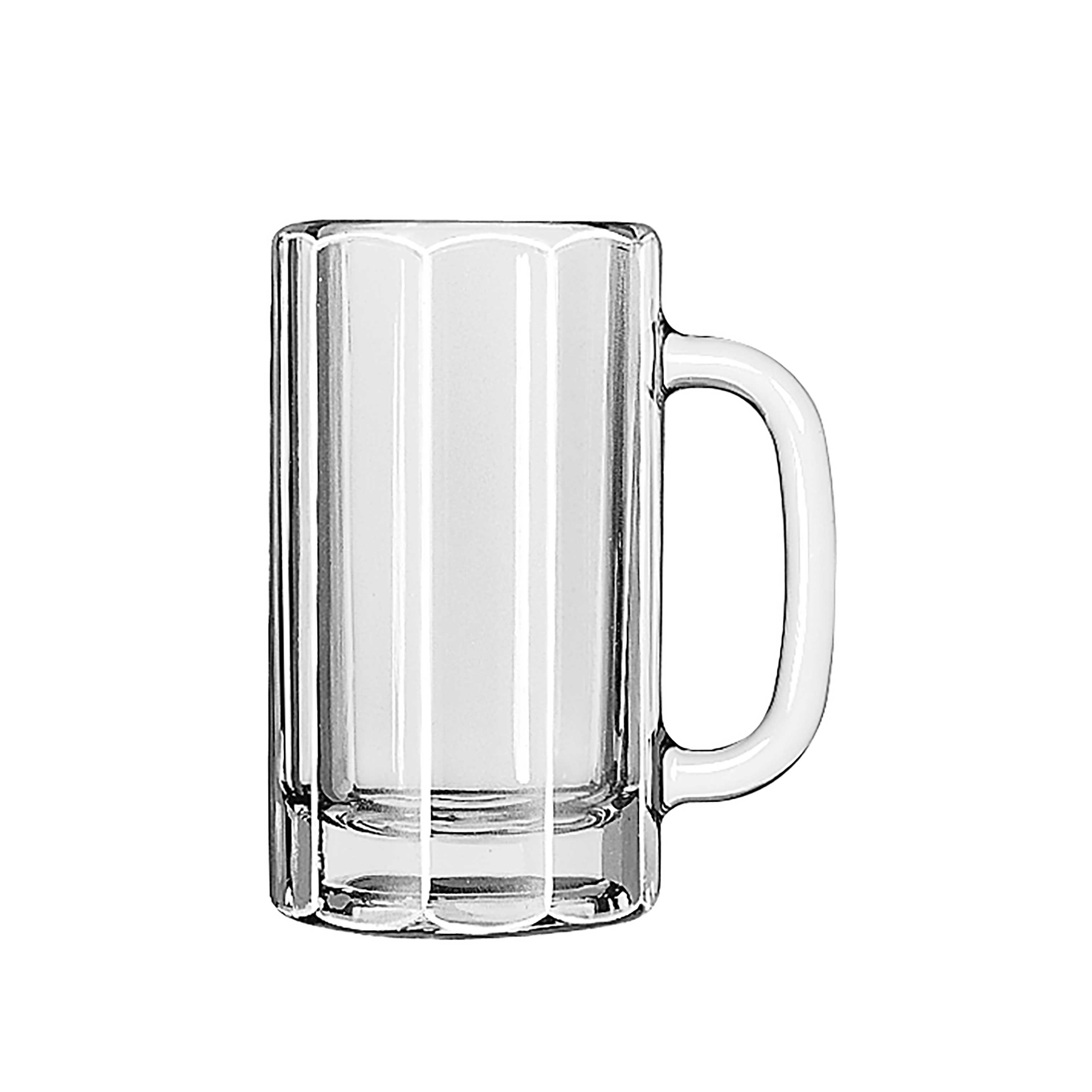 Libbey 5020 Clear Glass Paneled Beer Mug, 16 Ounce -- 12 per case