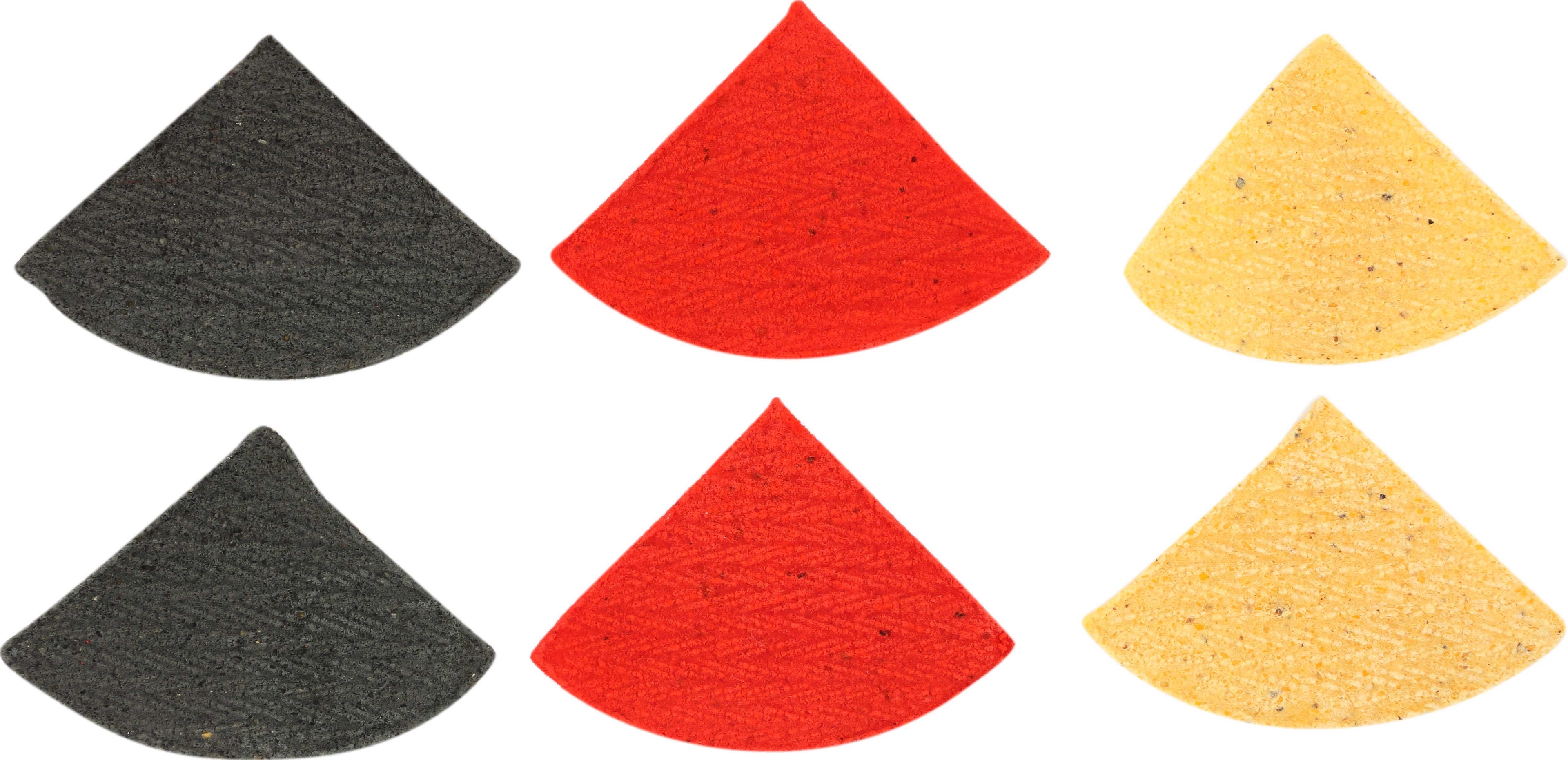 Mexican Original Red/yellow/blue 1/4 Cut Tortilla Chips With Artificial Colors Added, 30 Pound.