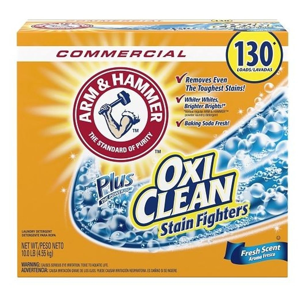 Arm and Hammer Plus OxiClean Fresh Scent Powder Laundry Detergent, 130 Liter -- 3 per case