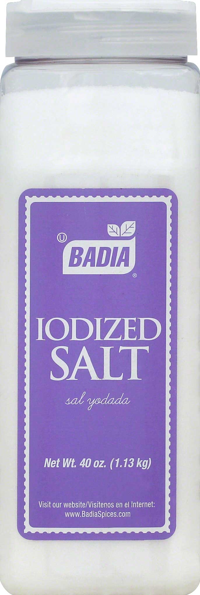 Badia Iodized Salt, 40 Ounce -- 4 per case