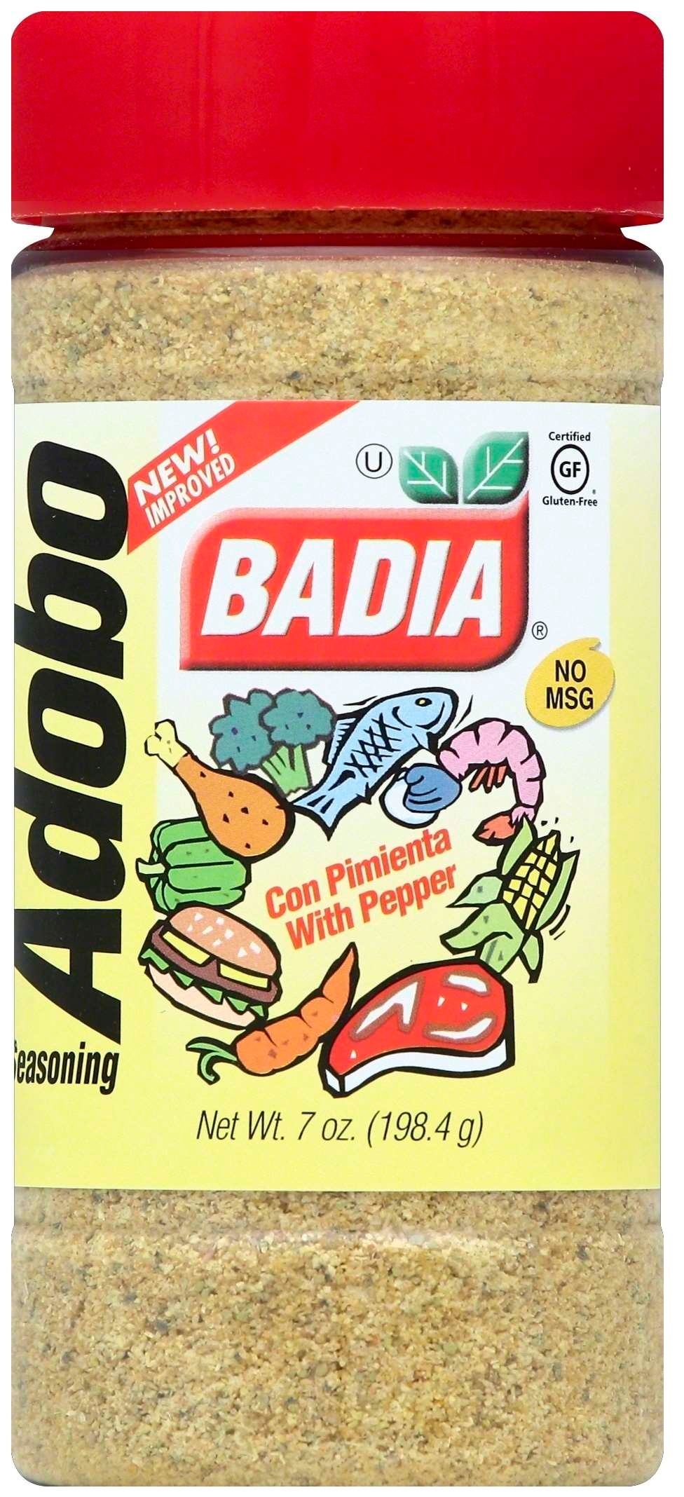 Badia Adobo Seasoning with Pepper, 7 Ounce -- 6 per case