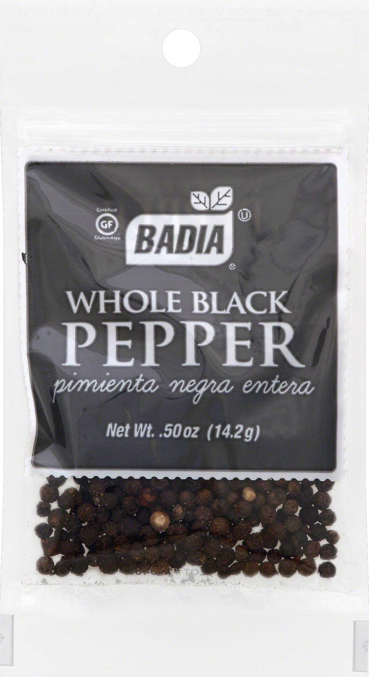 Badia Whole Black Pepper, 0.5 Ounce -- 576 per case