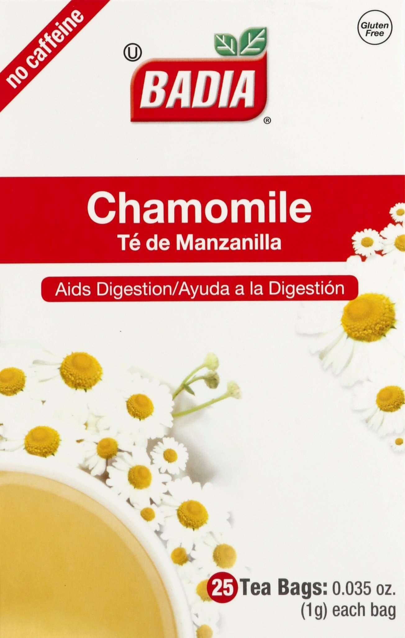 Badia Chamomile Tea, 25 tea bags per pack -- 100 per case