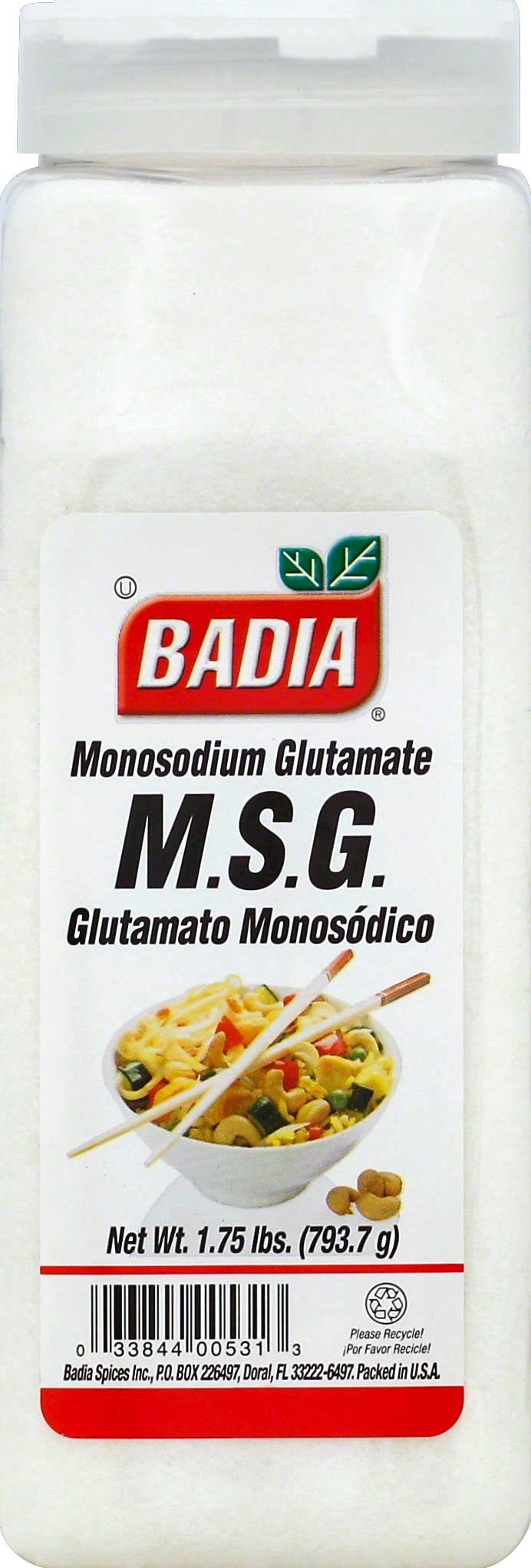 Badia Monosodium Glutamate, 1.75 Pound -- 6 per case