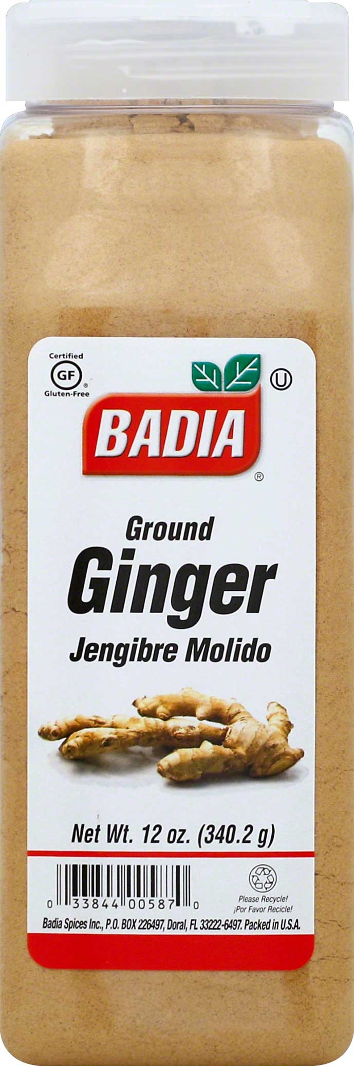 Badia Ground Ginger, 12 Ounce -- 6 per case