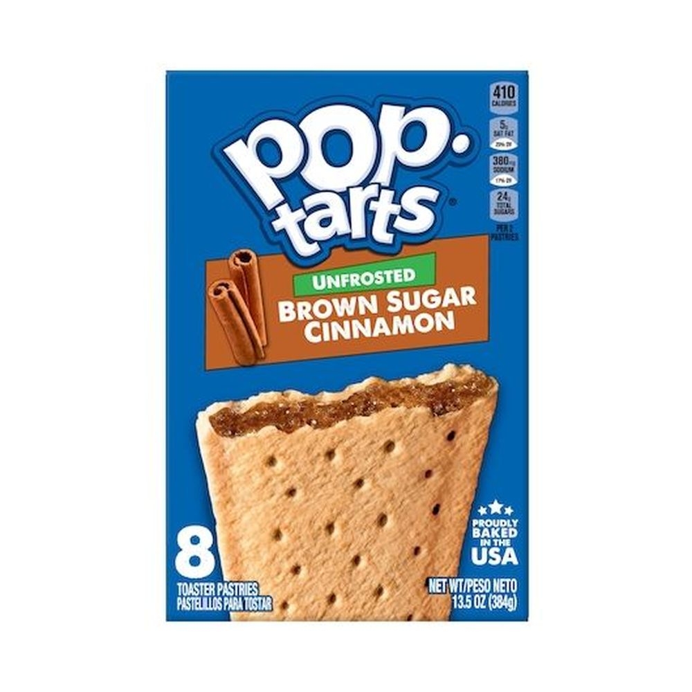 Kelloggs Pop Tarts Unfrosted Brown Sugar Cinnamon Toaster Pastry, 13.5 Ounce -- 12 per case