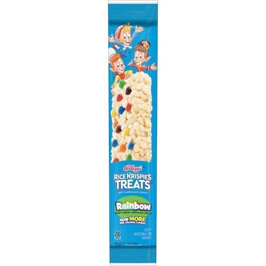 Kelloggs Rice Krispies Treats Rainbow Marshmallow Squares with Gems, 2.1 Ounce -- 72 per case