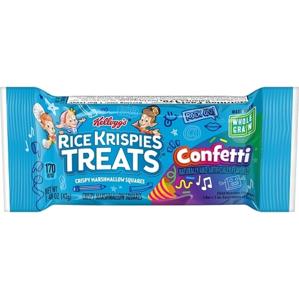 Kelloggs Confetti Rice Krispies Treats Squares, 1.48 Ounce -- 80 per case