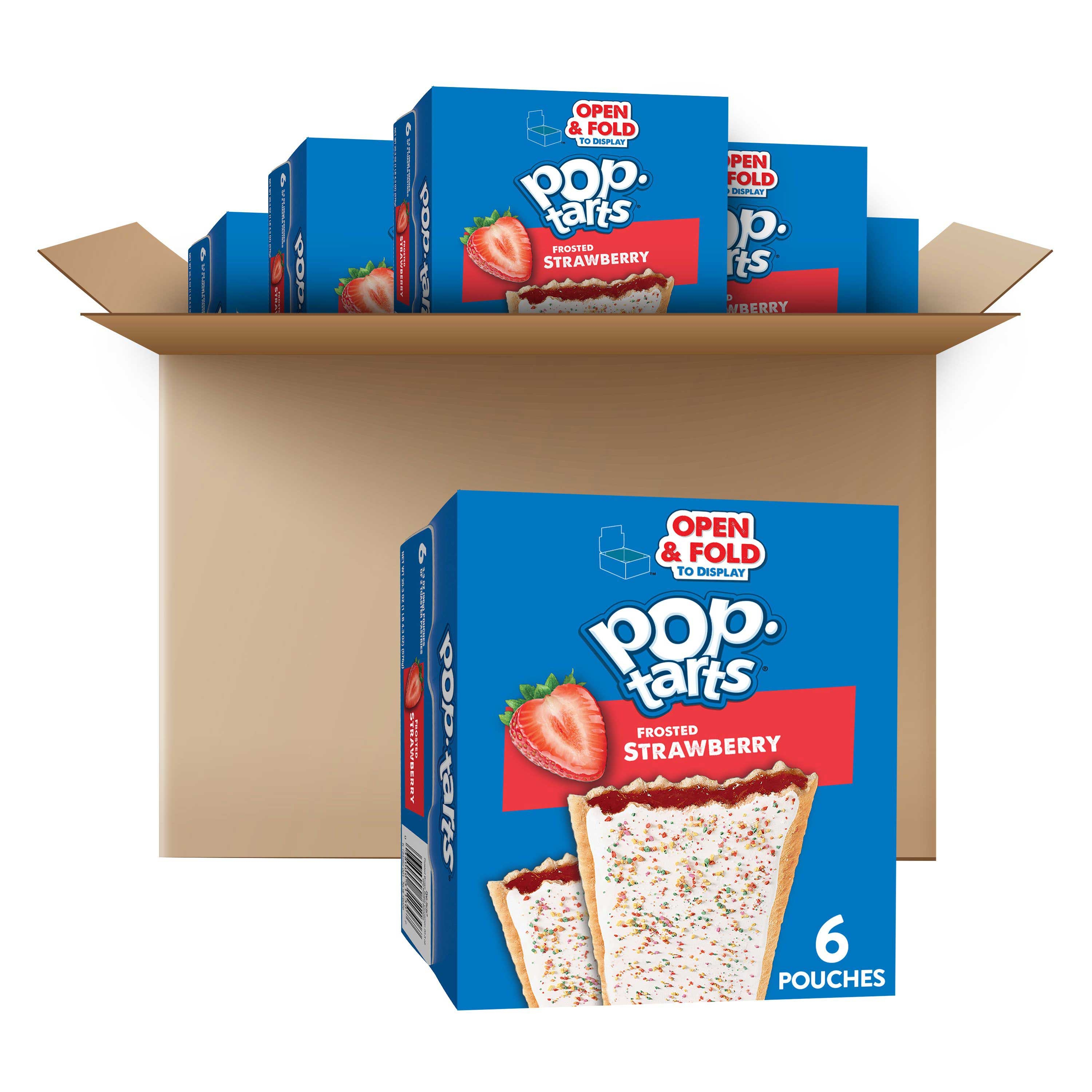 Pop-Tarts Frosted Strawberry, 3.3 Ounce - 6 per box -- 12 per case