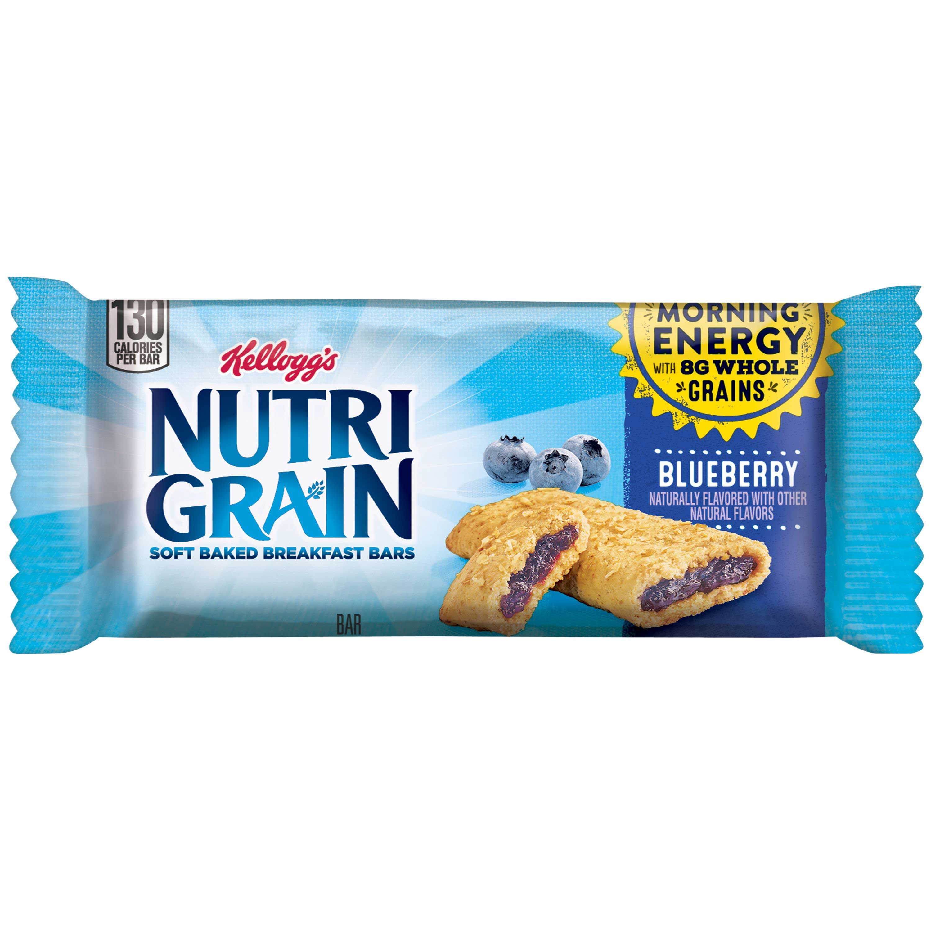 Kelloggs Nutri-Grain Blueberry Filled Cereal Bar, 10.4 Ounce -- 12 per case.